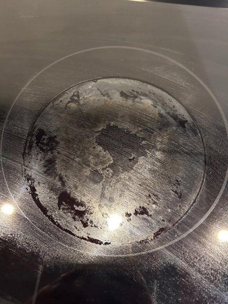 Heat burn on rangemaster hob