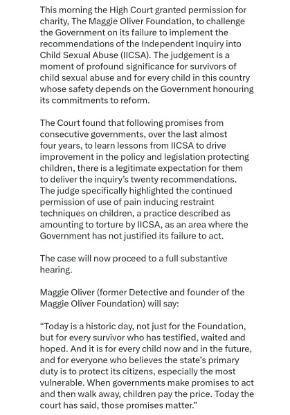 Maggie Oliver in High Court on Thursday