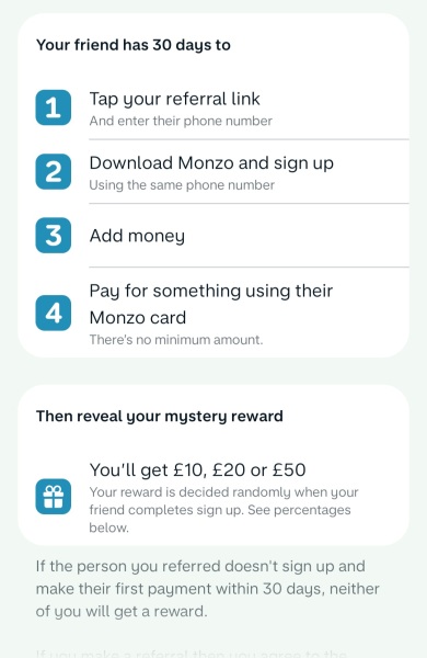 Monzo Referral Code