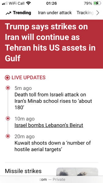 US strikes Iran