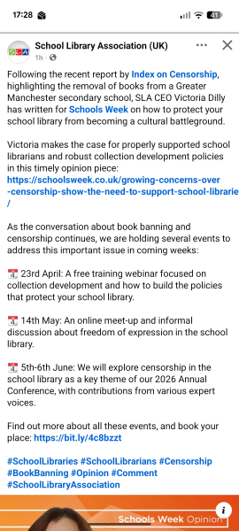 What is inappropriate for a school library?