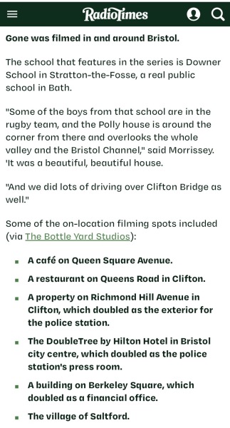 GONE - sun and mon 9pm itv - TV PACE NO SPOILERS [Title edited by MNHQ at OP's request]