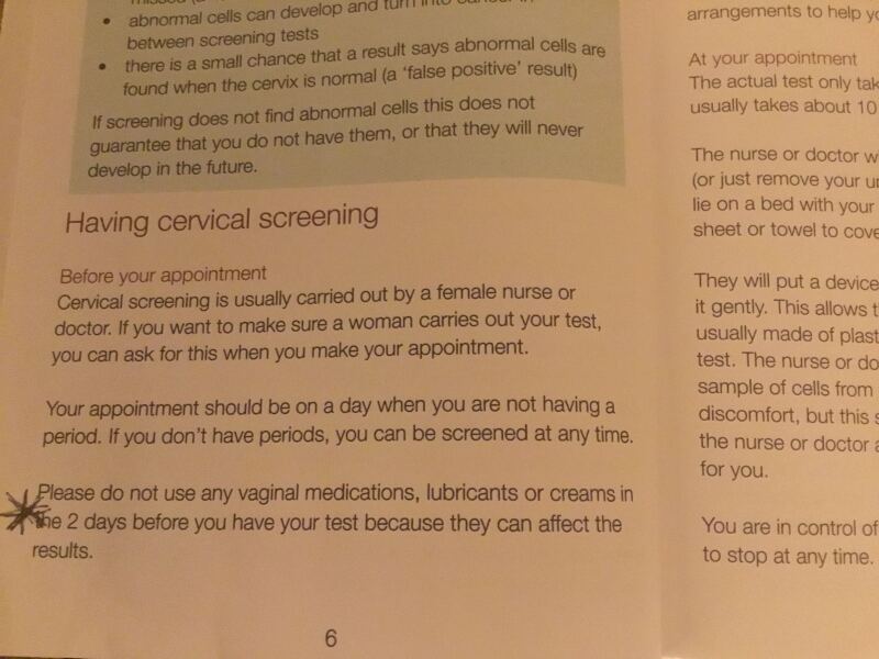 Smear....nurse couldn't take sample, anyone else had problems????