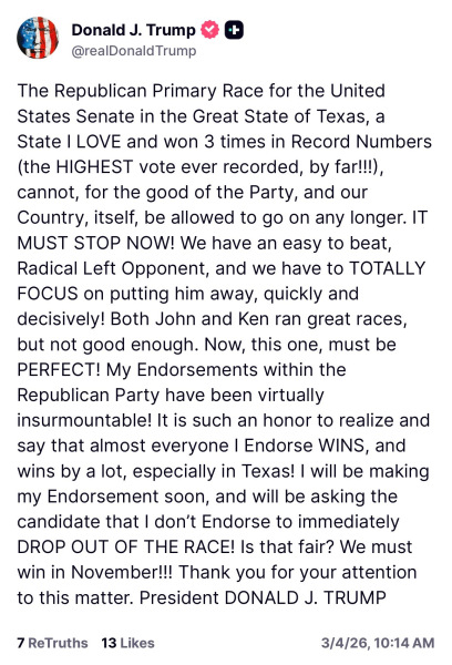 Beware the Ides of March - Trump Thread #156