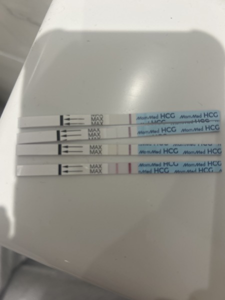 Line progression following miscarriages
