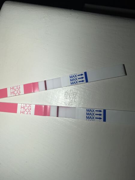 Does these look positive to you? Iv started bleeding 2 days before and have this