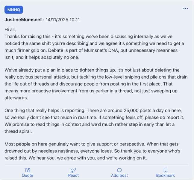 Harsh posters on mumsnet