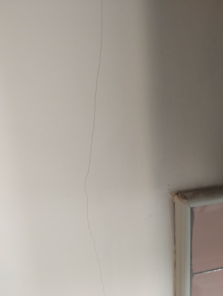 Hairline crack and about to paint