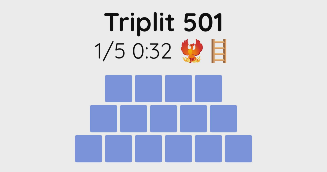 Yet another new word game - let me introduce you to Triplit!