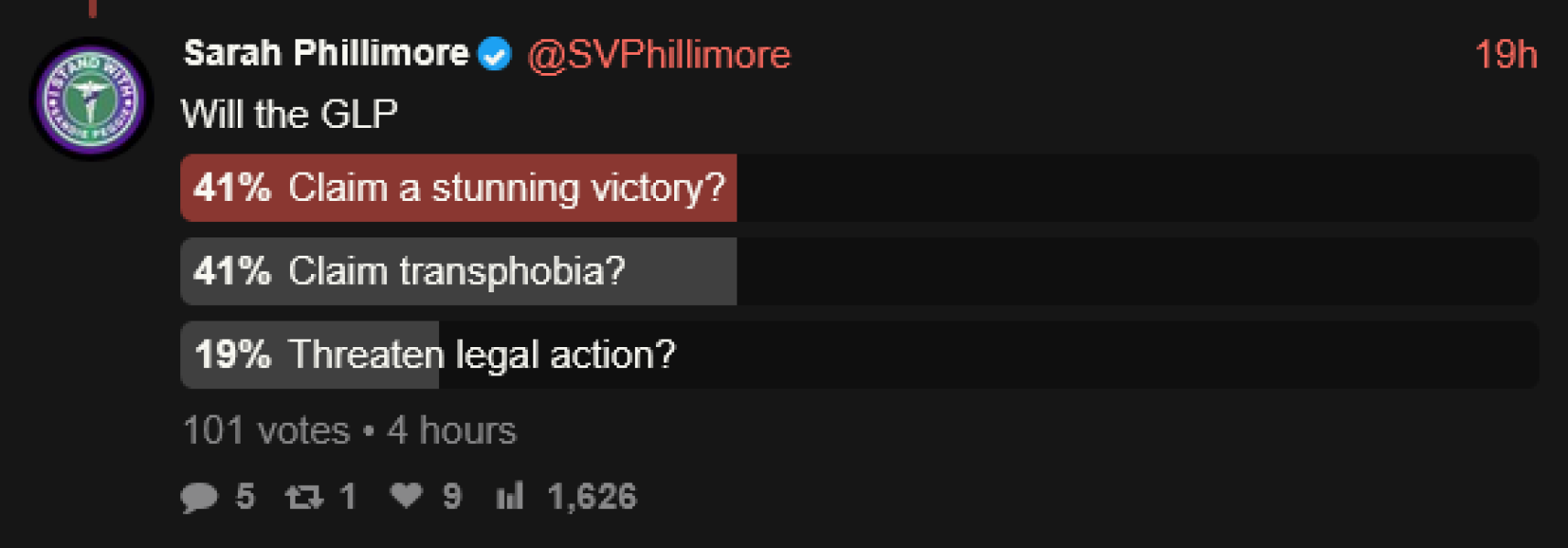 GLP are going after Sarah Philmore and are going to lose