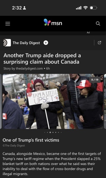 Any other Canadians on here wanting to comment on the trade war (US friends welcome)?