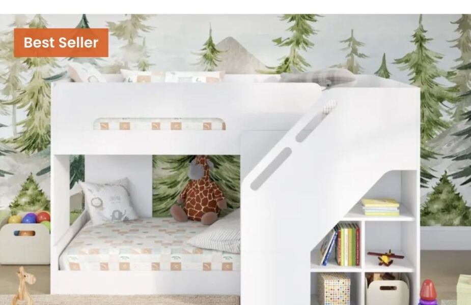 3 year old and 10 month old in bunk beds?