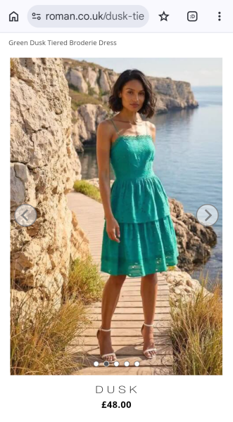 Knee length summer dresses with waist tie or elastic. Not clingy!