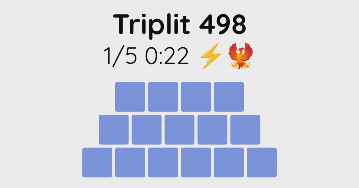 Yet another new word game - let me introduce you to Triplit!