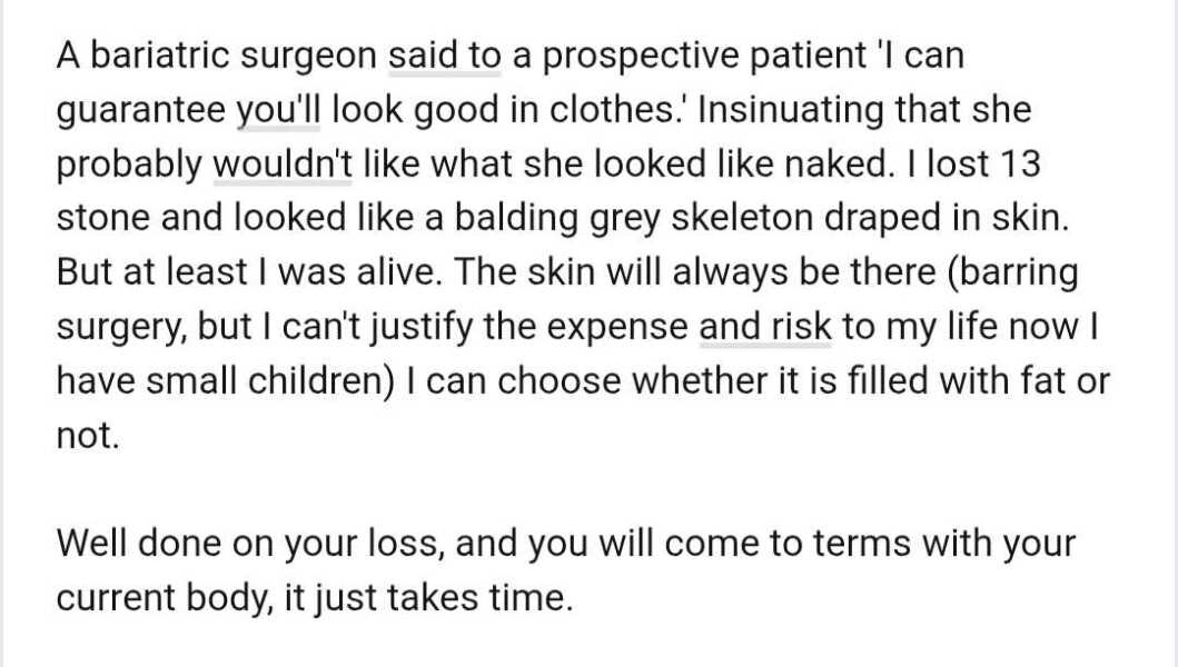 6 stone lost. Look like a deflated balloon