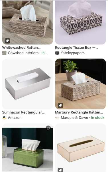 Do you have a nice tissue box cover?