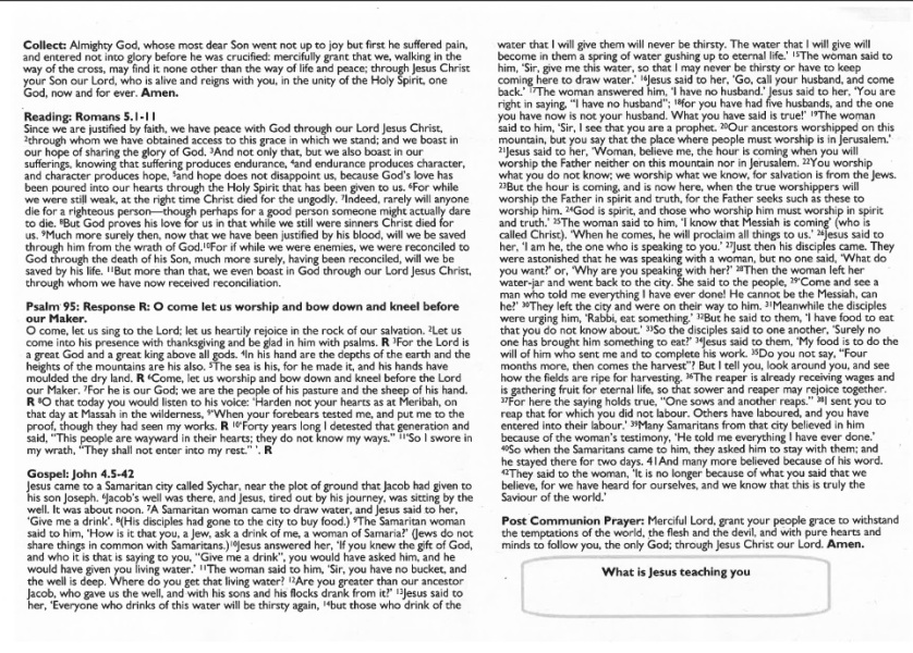 Sharing Sunday services