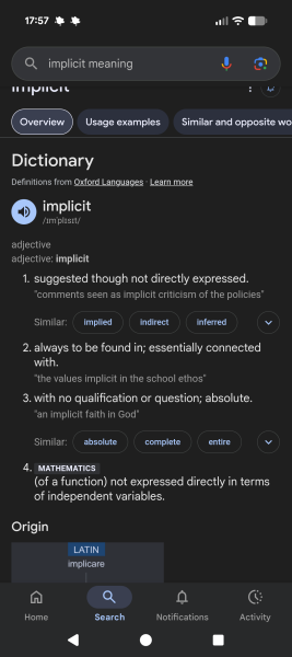 I trust them implicitly