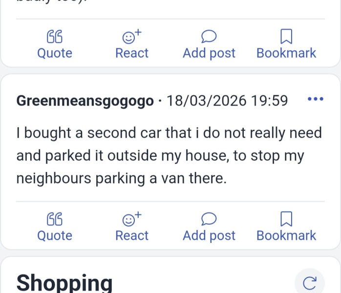 Neighbours trying to intimidate me over parking issues