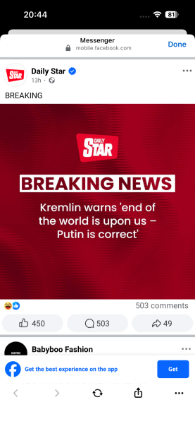 AIBU worrying about WW3?
