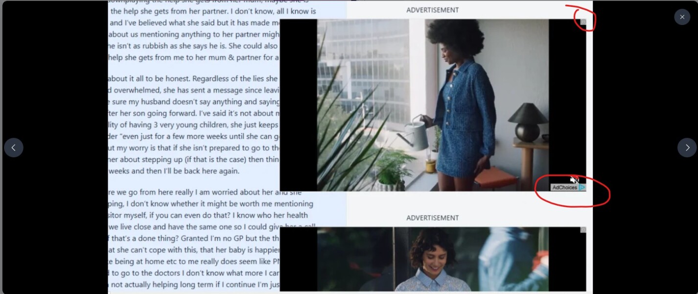 Yet another ‘advert’ blocking the page 😡