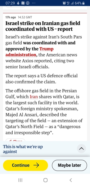 Trump threatens to 'massively blow up' major Iranian gas field