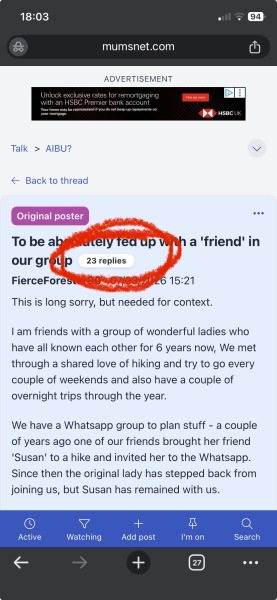 To be absolutely fed up with a 'friend' in our group