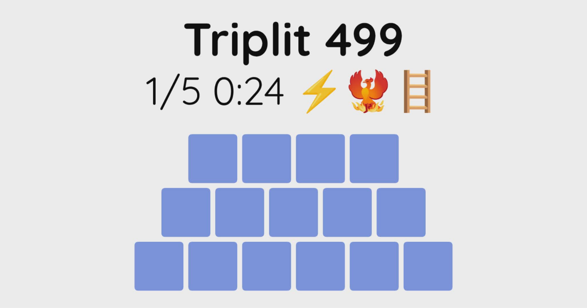Yet another new word game - let me introduce you to Triplit!
