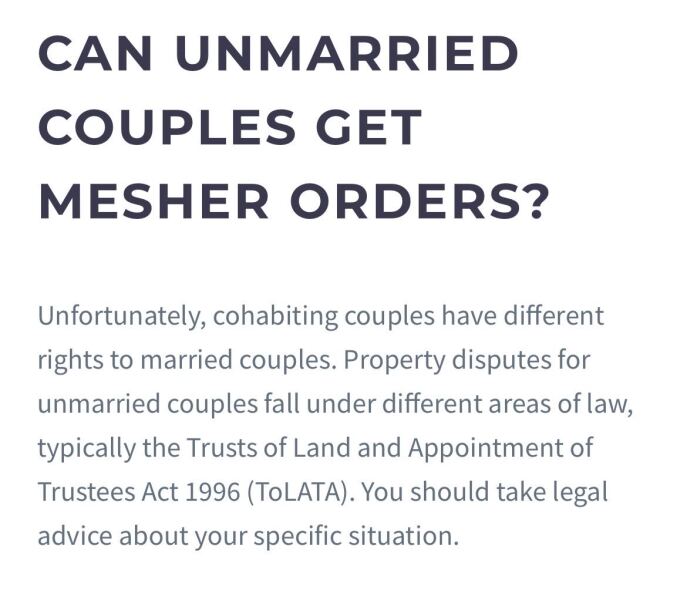 Not married - house and children
