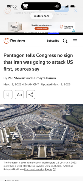 Trump:  "Might have forced Israel's hand on Iran"