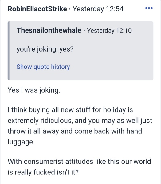 Do you buy everyone new?