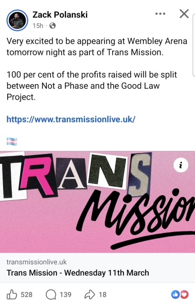 "All star charity concert for trans rights"