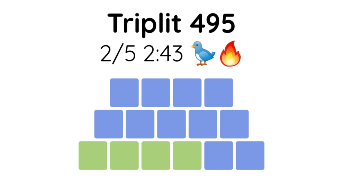 Yet another new word game - let me introduce you to Triplit!