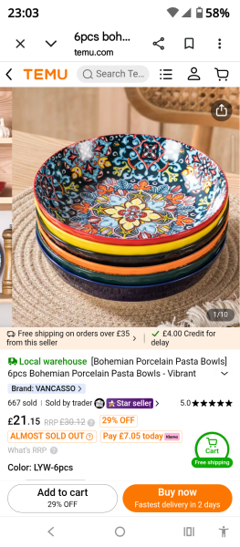 Beautiful pasta bowls