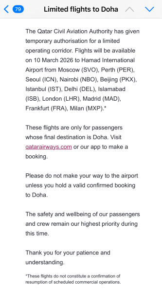 Went to Thailand today. I thought flights via Dubai etc were cancelled.