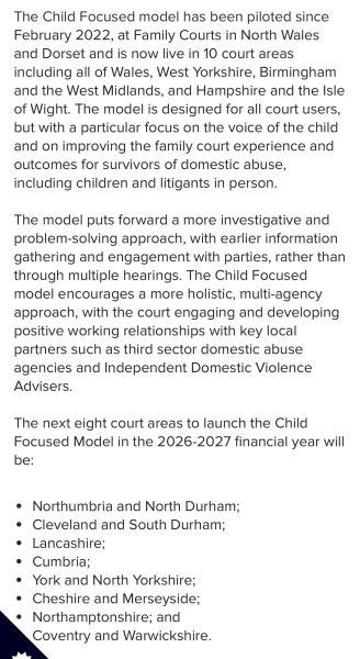 Child focused courts