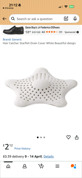 Toddler afraid of plughole in bath!