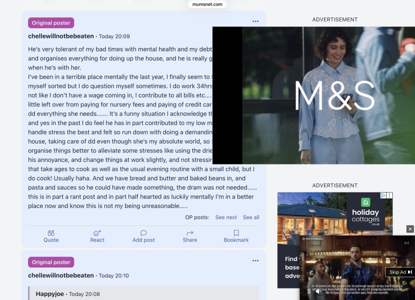 Yet another ‘advert’ blocking the page 😡