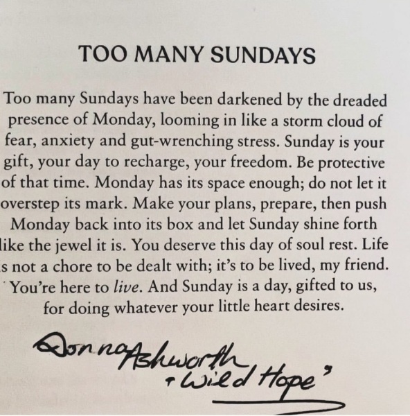 Do other people feel like this on a Sunday?