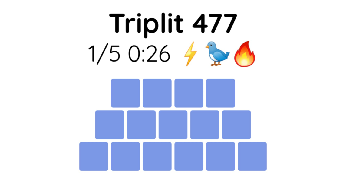 Yet another new word game - let me introduce you to Triplit!