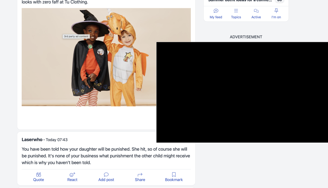 Yet another ‘advert’ blocking the page 😡