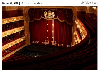 Royal Opera House London: seats