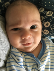 My baby looks at me disapprovingly