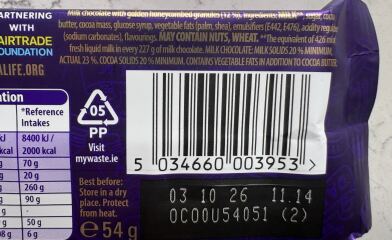 Cadburys in Ireland - Original Recipe?