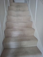 Light beige stair carpet looks worse after Vax, how to clean it?