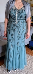 How would you style this dress for an evening reception?