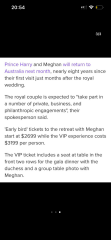 Prince Harry and Meghan’s huge Aussie plans revealed. Visit to Sydney and Melbourne in Mid-April​.