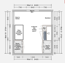 Extension kitchen and utility layout: any tips for family and dog? (images/plan included)