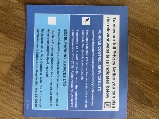 Vehicle Control Services. Parking ticket?