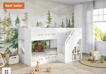 3 year old and 10 month old in bunk beds?